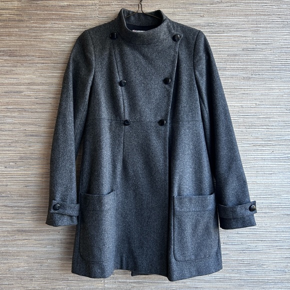 Paul & Joe Sister Gray Wool Double Breasted Winter Coat Size 40🇫🇷 6🇺🇸 - Picture 2 of 7